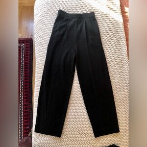 Vintage Black Sparkle Pleated Holiday Pants